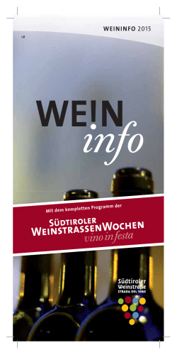 WeinInfo inkl. Programm WeinstraßenWochen