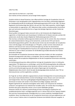 Schriftverkehr mit Frau Nahles