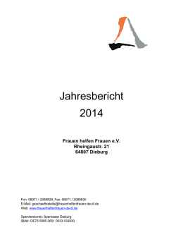 Jahresbericht 2014 - Frauen helfen Frauen eV