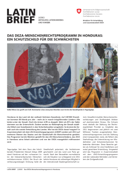 Latin Brief zum DEZA-Menschenrechtsprogramm - Brücke