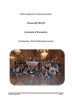 Erfahrungsbericht Auslandssemester: Poznan WS 2014/15