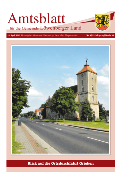 Amtsblatt Nr. 04 2015 - Gemeinde Löwenberger Land