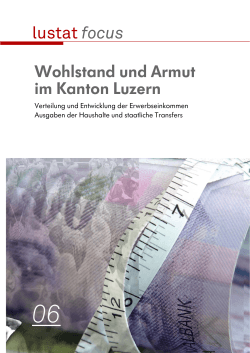 LUSTAT Focus „Wohlstand und Armut im Kanton Luzern“ 2015