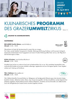 KULINARISCHES PROGRAMM DES GRAZERUMWELTZIRKUS