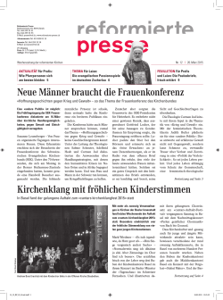 Bericht Reformierte Presse - Schweizerischer Evangelischer