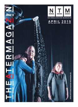 APRIL 2015 - Nationaltheater Mannheim