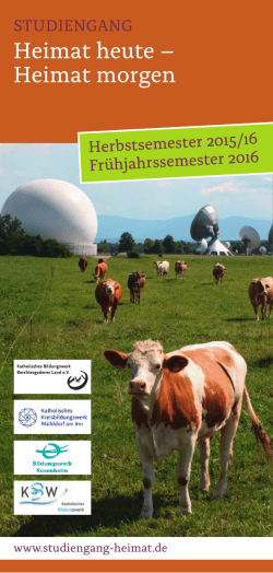 Heimat heute &ndash; Heimat morgen - Katholisches Bildungswerk BGL