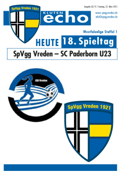 HEUTE 18. Spieltag - SpVgg Vreden 1921 eV