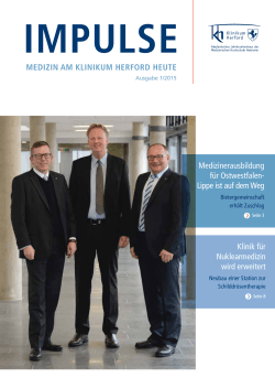 MEDIZIN AM KLINIKUM HERFORD HEUTE Medizinerausbildung