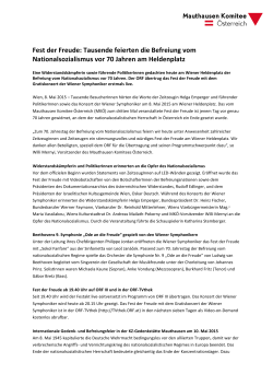 Pressetext - Mauthausen Komitee Österreich