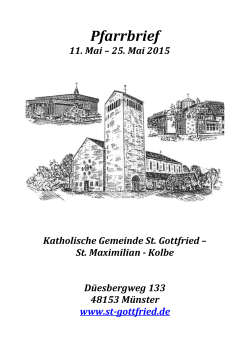 Pfarrbrief - St. Gottfried