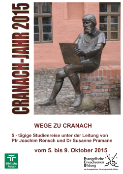 Wege zu Cranach - Evangelische Erwachsenenbildung Hilden