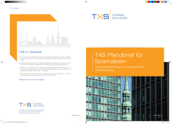 TXS Pfandbrief f&uuml;r Sparkassen