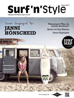 JANNI HöNSCHEID - Surf`n`Style Magazin
