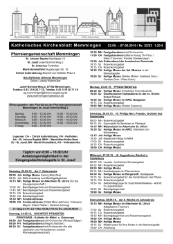 Kirchenblatt 2015 Nr. 22/23 - Memmingen