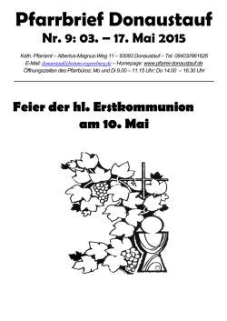 Pfarrbrief Donaustauf