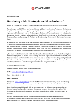 Bundestag stärkt Startup-Investitionslandschaft