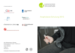 Anaphylaxie-Schulung 2015