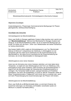 Schmelzdiagramm KNO 3 /NaNO 3