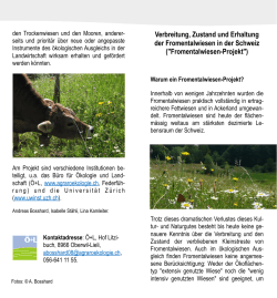 Fromentalwiesen-Projekt - Ö+L Ökologie und Landschaft GmbH