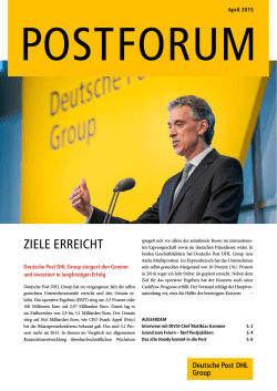 April 2015 - Deutsche Post DHL Group