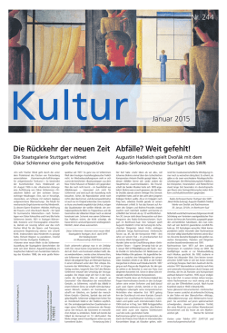 Nr. 244 Januar 2015 - Kulturgemeinschaft Stuttgart e.V.