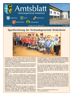 Amtsblatt 12. KW - Verbandsgemeinde Deidesheim