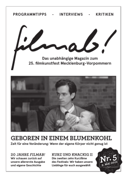 Ausgabe als PDF - filmab! – Magazin zum filmkunstfest Mecklenburg