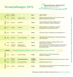 Programm 2015 - Naturheilverein Chemnitz