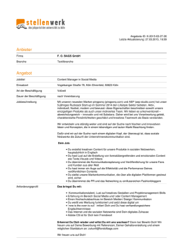 Speichern - Stellenwerk
