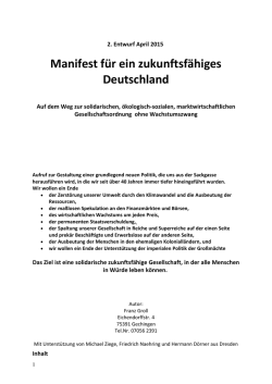 Manifest für ein zukunftsfähiges Deutschland
