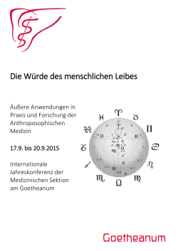 Die W&uuml;rde des menschlichen Leibes &ndash; &Auml;u&szlig;ere