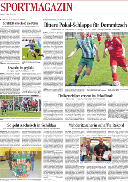 Die Sportseite vom 7. April 2015 als PDF zum