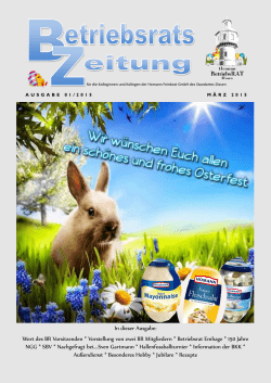In dieser Ausgabe - NGG Region Osnabr&uuml;ck