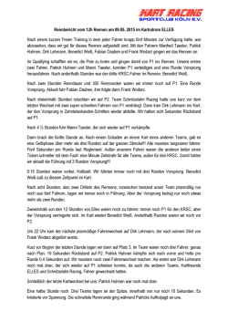 Ein kurzes Statement zum 12h Rennen in ELLES - KART