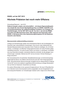 H&ouml;chste Pr&auml;zision bei noch mehr Effizienz