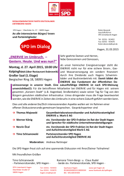 SPD im Dialog - ENERVIE, 27.04.2015