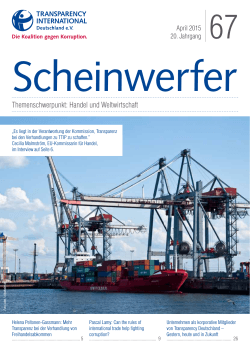 Scheinwerfer 67 - Transparency International