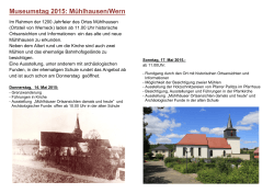 Museumstag 2015: Mühlhausen/Wern
