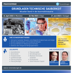 Grundlagen Technische Sauberkeit