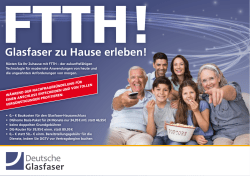 Glasfaser zu Hause erleben!