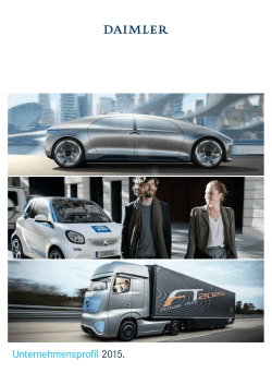 Daimler Unternehmensprofil 2015.