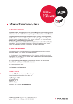 Informatikkaufmann/-frau