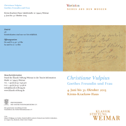 Christiane Vulpius - Klassik Stiftung Weimar
