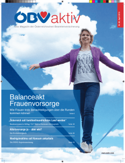 Balanceakt Frauenvorsorge