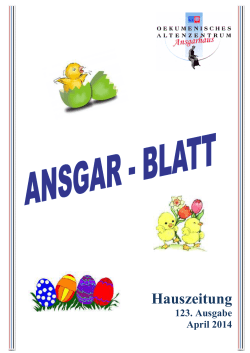 Hauszeitung "Ansgar-Blatt" - Oekumenische Altenzentrum