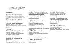 Jahresprogramm 2015