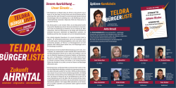 Teldra Bürgerliste · Wahlfolder 2015