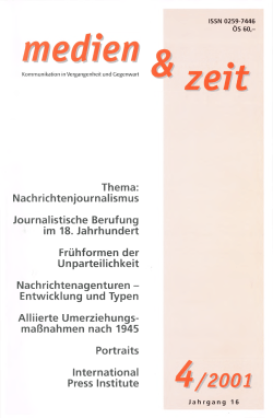 medien & zeit 4/2001 – Nachrichtenjournalismus