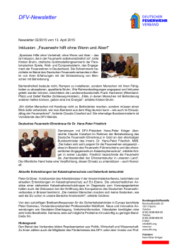 DFV-Newsletter - Deutscher Feuerwehrverband